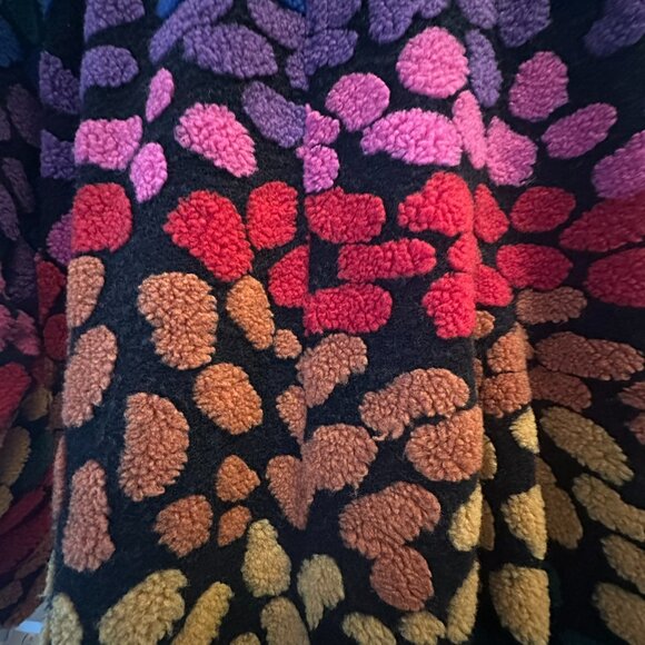 NWT FARM Rio Rainbow Lepards Fleece Cardigan, medium - Picture 7 of 7